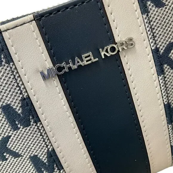 Michael Kors Vincent Medium Logo Jacquard Pochette with Card Case NWT - Picture 6 of 14